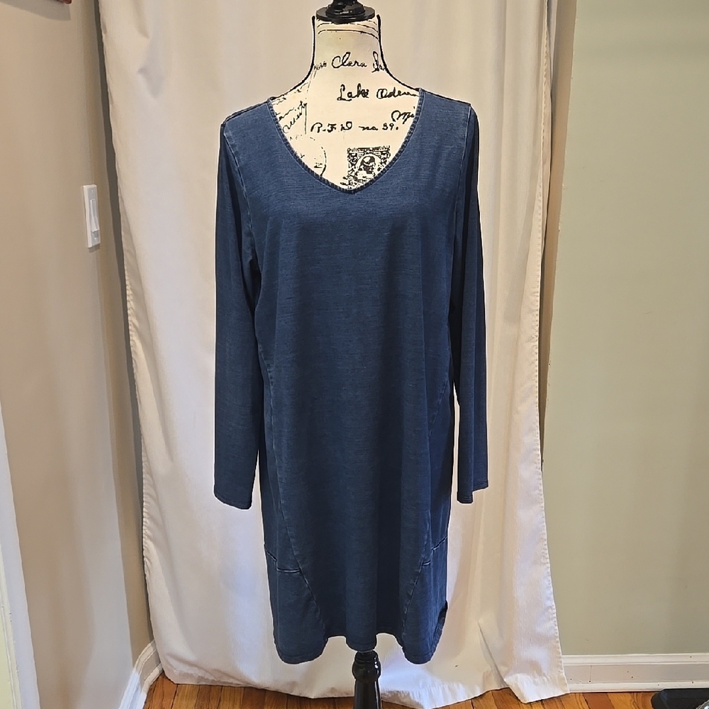 PUREJILL by j.jill ▪︎ Womens Denim Long Sleeve Dress, Size Med